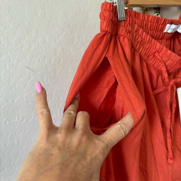 Onia NWT Chole Wide Pants in Spanish Red - Picture 7 of 11